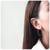 1.3mm Gold Plated Silver Hoop Earring CR-12-GP